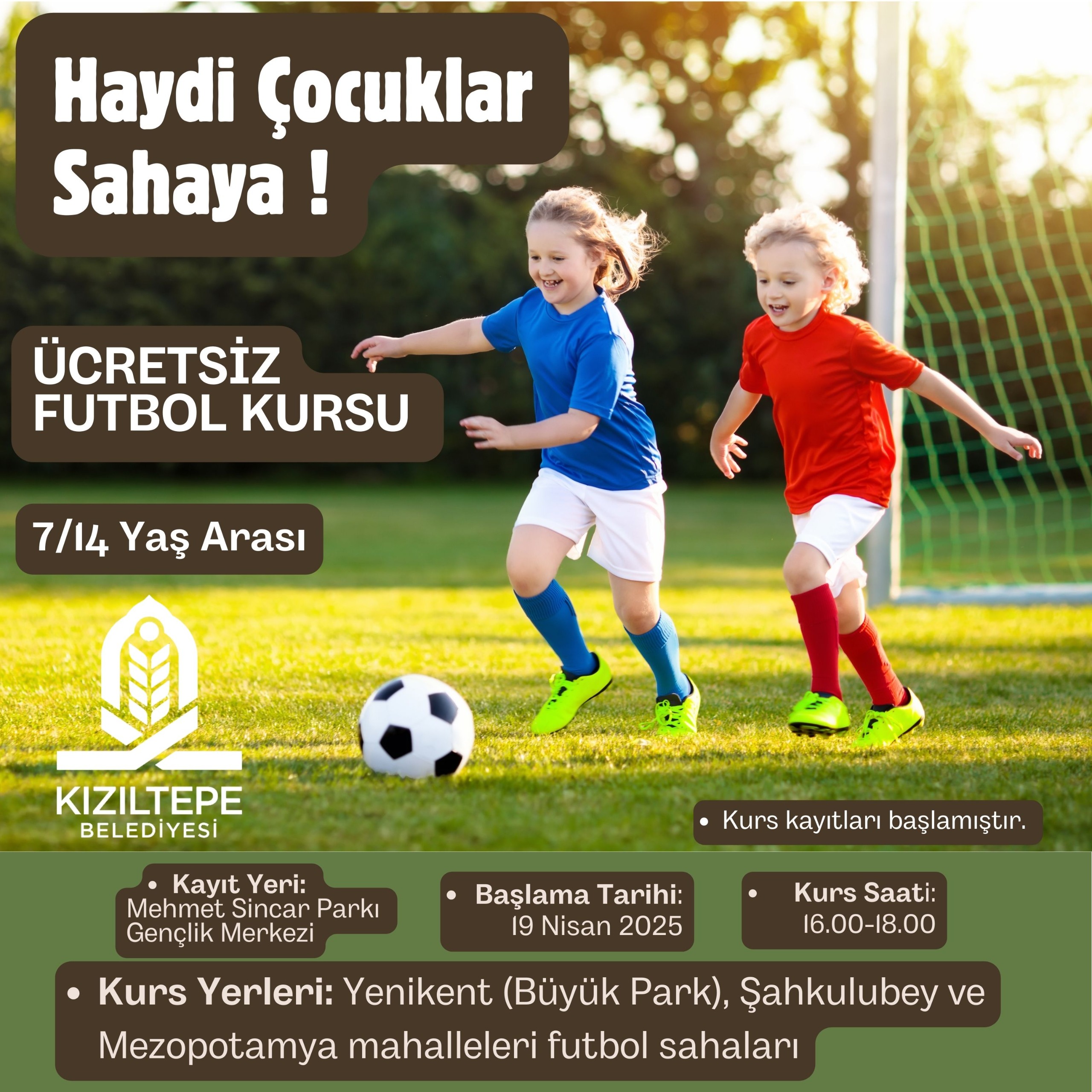 Kızıltepe Belediyesi’nden Ücretsiz Futbol Kursu