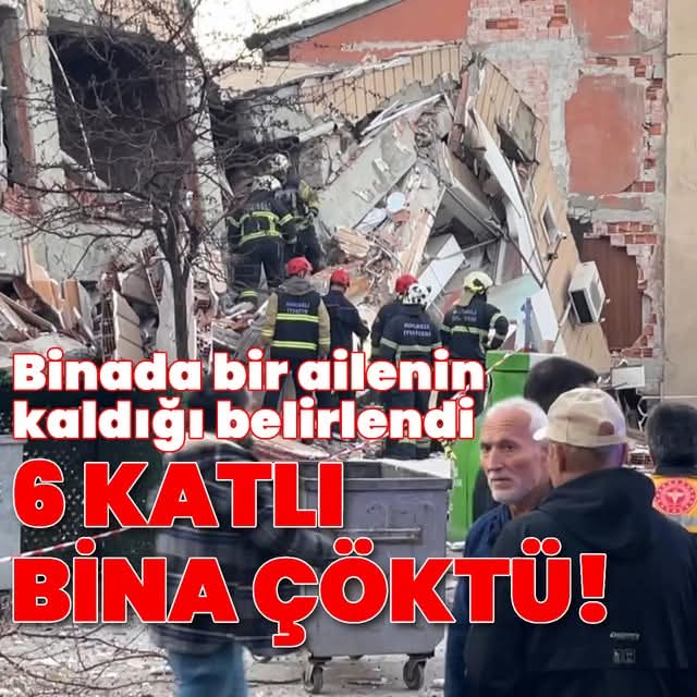 Gebze’de 6 katlı bina çöktü 7 Kişilik 2 Aile Altında Kaldı